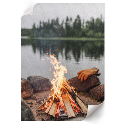 Decorative poster Forest bonfire