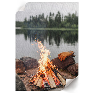 Decorative poster Forest bonfire