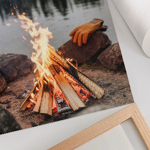 Decorative poster Forest bonfire