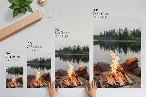 Decorative poster Forest bonfire