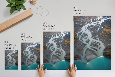 Wall art A bird's eye view of the river