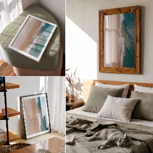 Wall print Waves on the beach