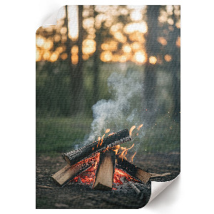 Art print Bonfire in the forest