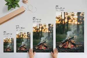 Art print Bonfire in the forest