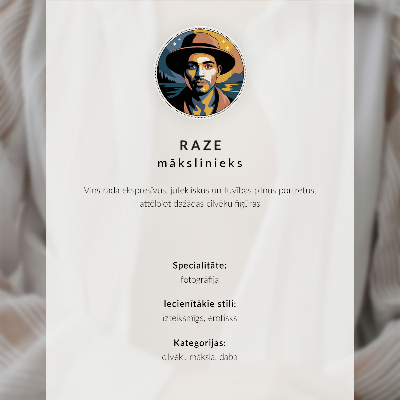 Decorative poster Male body