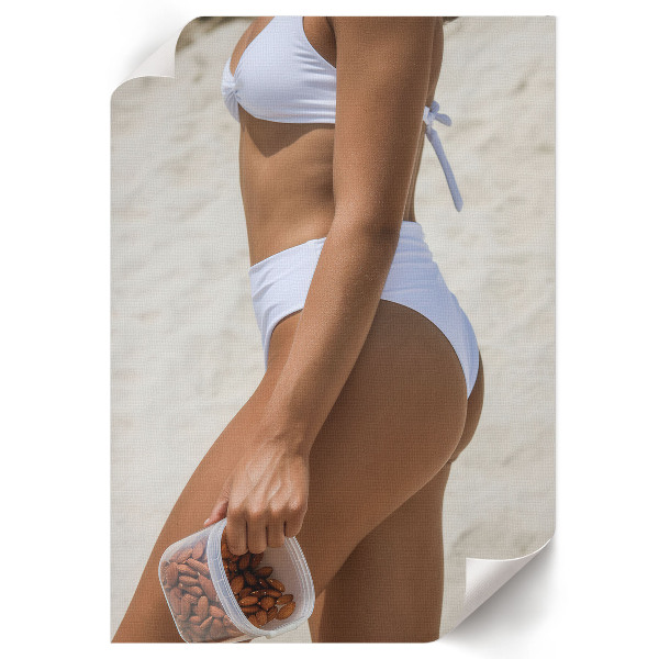 Woman on the beach poster