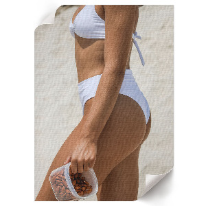 Woman on the beach poster