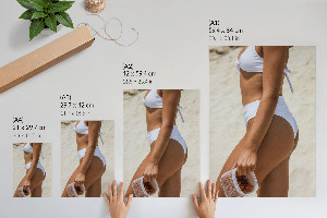 Woman on the beach poster