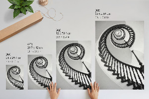 Art print featuring a spiral staircase