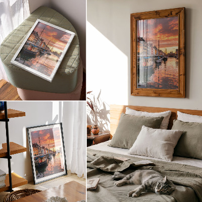 Decorative poster Colorful waterfront