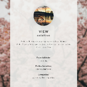 Decorative poster depicting a colorful waterfront scene