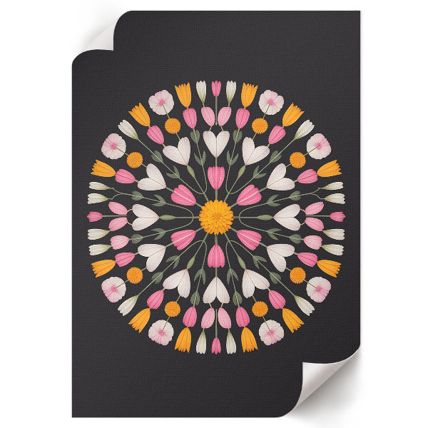Flower mandala poster