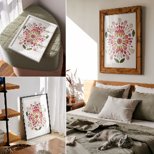 Wall art Floral pattern