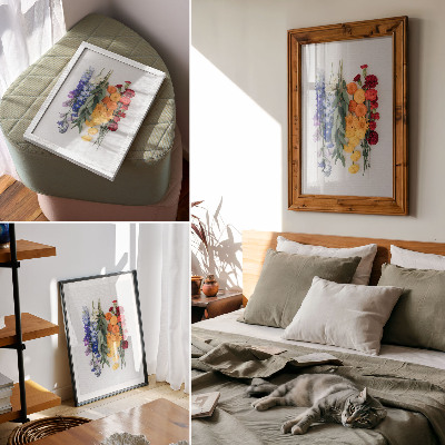 Wall print Colorful flowers