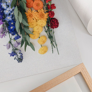 Colorful flowers wall print