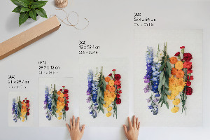 Colorful flowers wall print