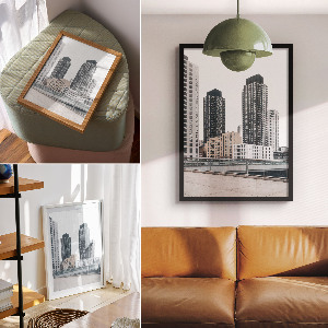 Modern city poster