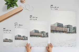 Wall art depicting a winter landscape
