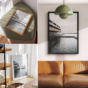Art print featuring modern architecture