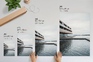 Art print featuring modern architecture