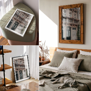 Decorative poster A tenement house in the city