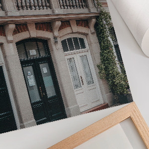 Decorative poster A tenement house in the city