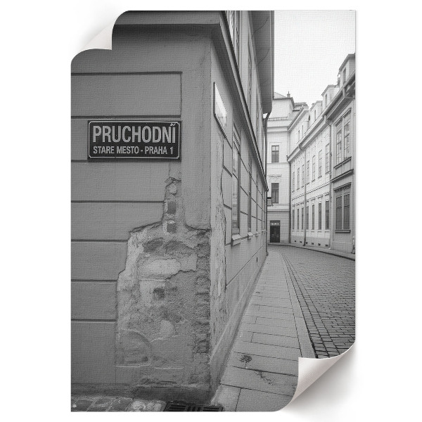 Black and white street wall art