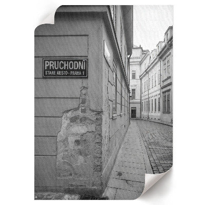 Wall art Black and white street