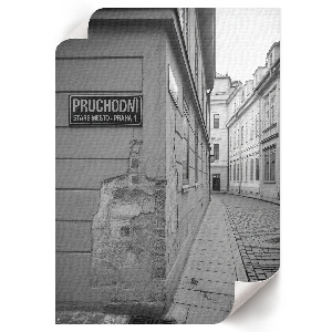 Black and white street wall art