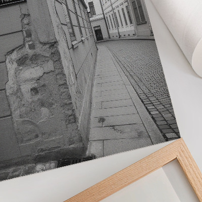 Wall art Black and white street