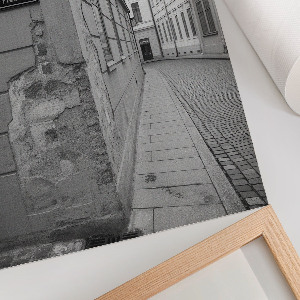 Black and white street wall art