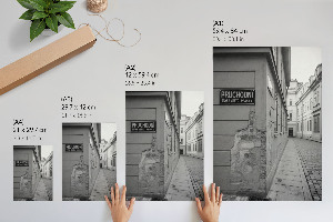 Black and white street wall art
