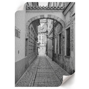 Wall print depicting a city street