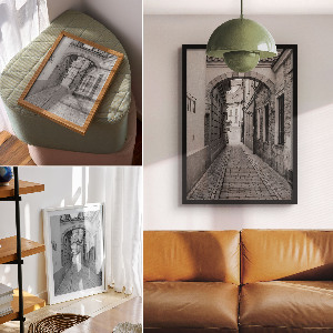 Wall print depicting a city street