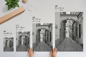 Wall print depicting a city street