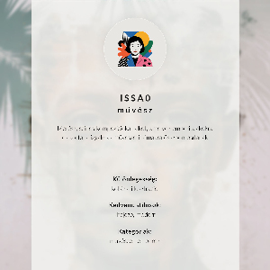 Decorative poster with a tropical portrait