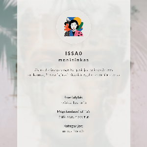 Decorative poster with a tropical portrait