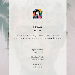 Decorative poster with a tropical portrait