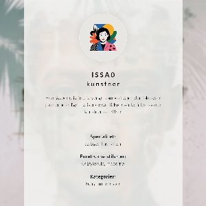 Decorative poster Tropical portrait