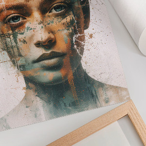 Decorative poster with a tropical portrait