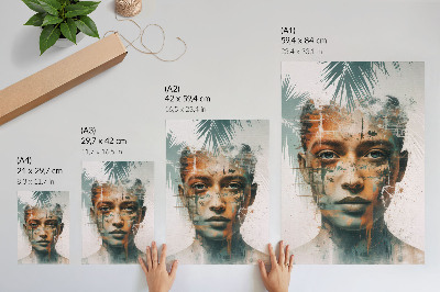 Decorative poster Tropical portrait