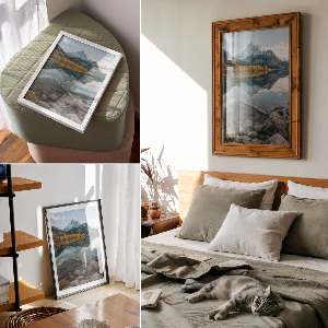 Art print of a mountain landscape