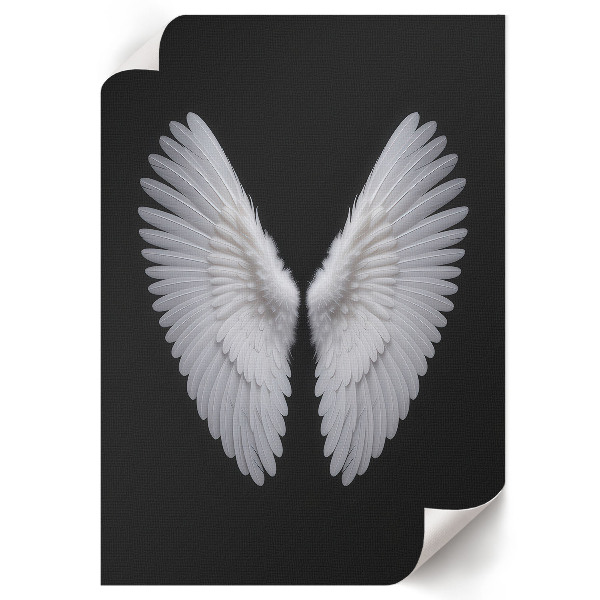 Poster with white wings