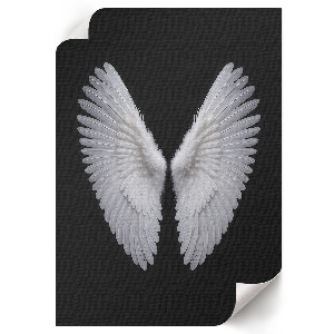 Poster with white wings