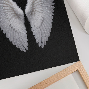 Poster with white wings