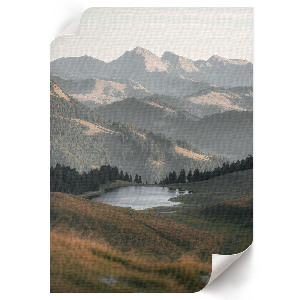 Art print of a mountain landscape
