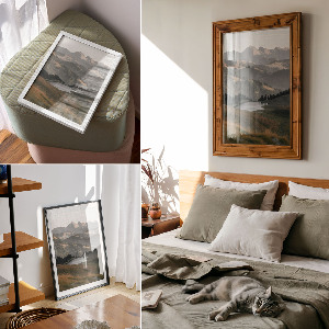 Art print of a mountain landscape
