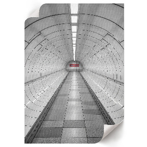 Art print depicting a futuristic tunnel