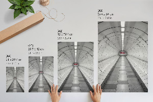 Art print depicting a futuristic tunnel