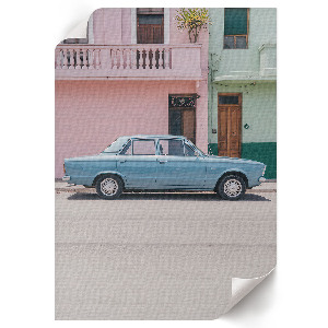 Decorative poster featuring a retro car